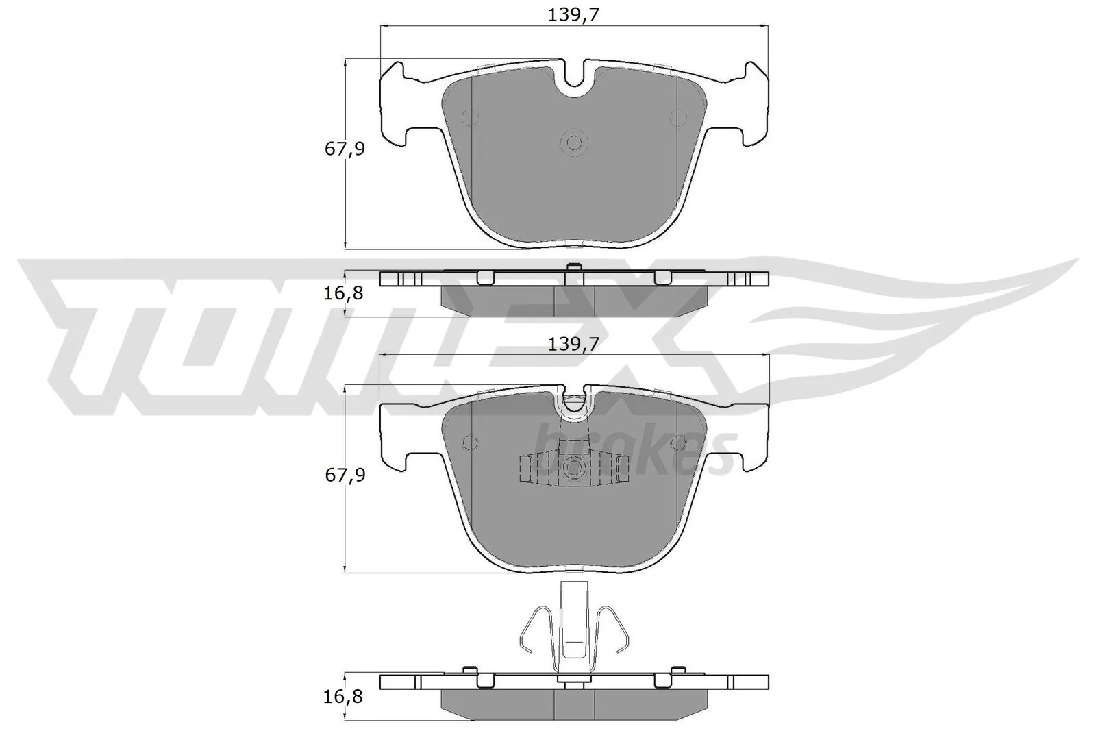 Купить T2234025 Toko cars Колодки тормозные задние, дисковые