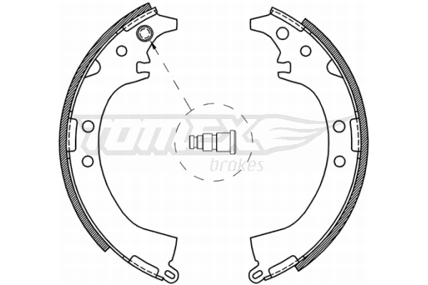 Задние барабанные колодки R209 Tokico