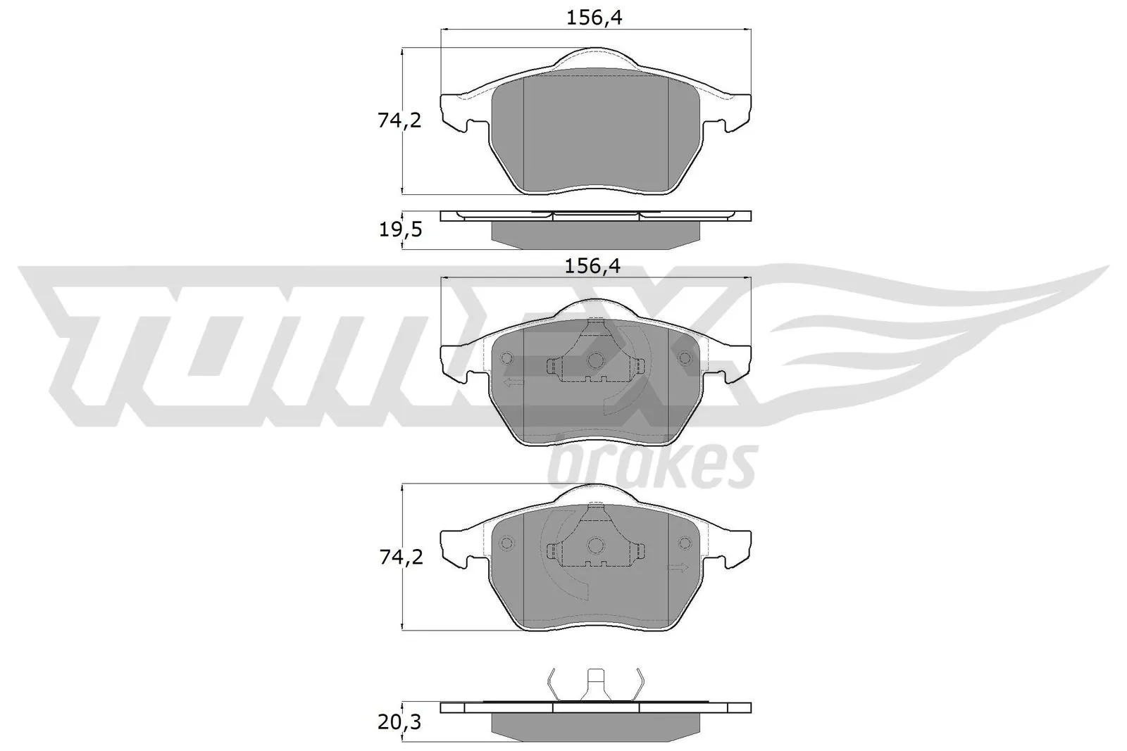 Передние тормозные колодки ATB8705 Qsp-m