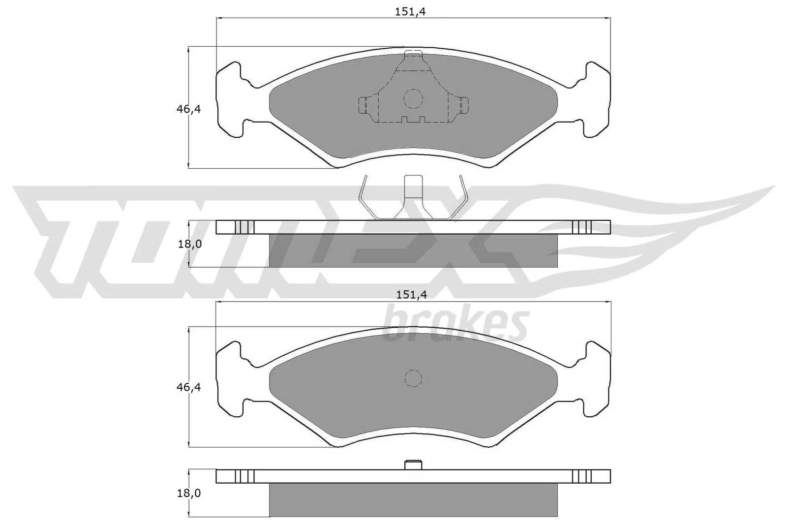  Передние тормозные колодки Ford Escort 3