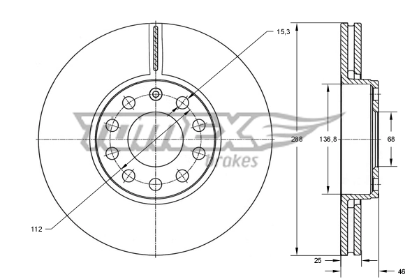  Передние тормозные диски Volkswagen Passat 