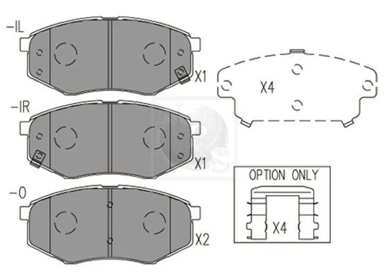 Sapatas do freio dianteiras de disco Hyundai Sonata VI YF