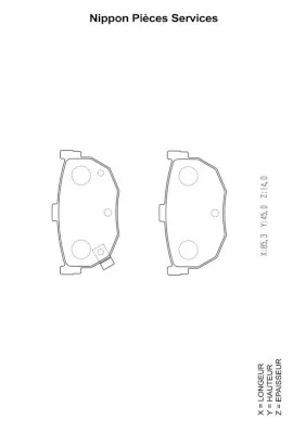 Sapatas do freio traseiras de disco para KIA Cerato I LD