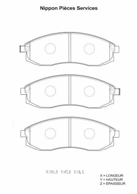 Sapatas do freio dianteiras de disco Mitsubishi L 300  P1T