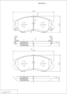 Sapatas do freio dianteiras de disco para Mitsubishi L 300  P1T
