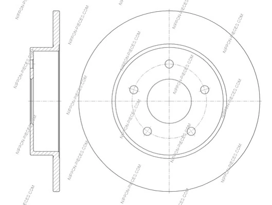 Disco do freio traseiro para Nissan Primera  P11