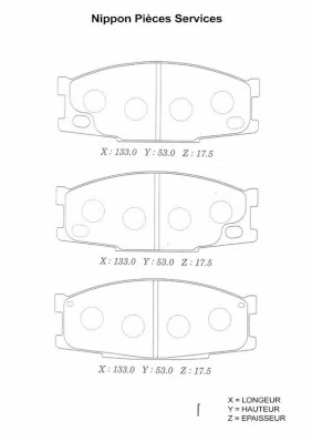 Sapatas do freio dianteiras de disco para Mitsubishi Canter VI FE5, FE6