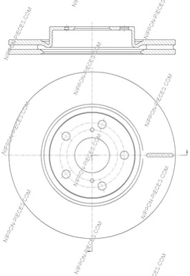  Disco do freio dianteiro Fiat Punto II сaixa (188AX) (2000 - 2010) II