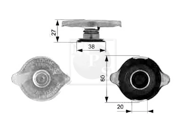 Tampa (tampão) do radiador Nissan Vanette  C120