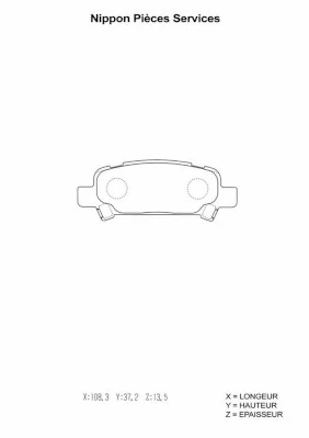 Sapatas do freio traseiras de disco para Subaru Outback II B12, BE, BH