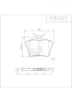 Compre Sapatas do freio traseiras de disco Peugeot 407 
