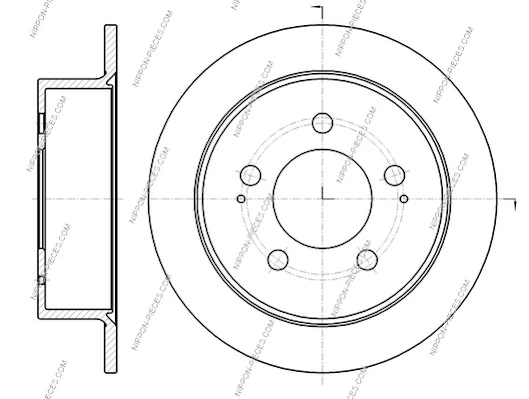 Disco do freio traseiro SsangYong Rexton I RJN