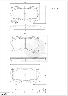 0446560350 Toyota Sapatas do freio dianteiras de disco