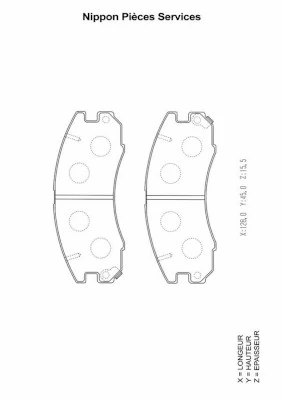 Sapatas do freio dianteiras de disco para Toyota Corolla  E8