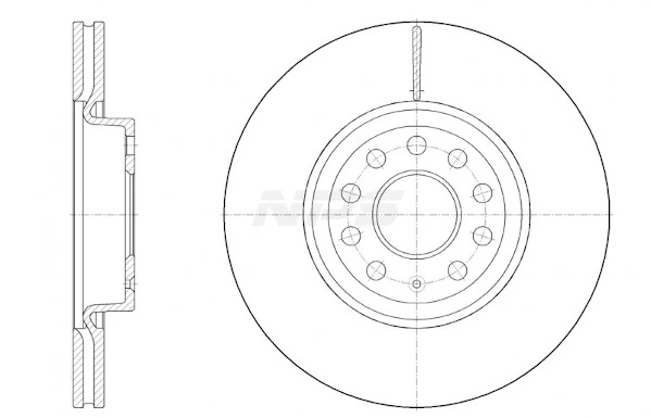 Disco do freio dianteiro Skoda SuperB I 3U4