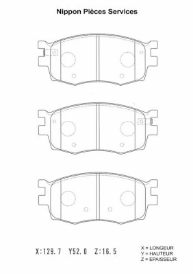 Sapatas do freio dianteiras de disco KIA Rio  