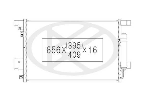 Radiador de aparelho de ar condicionado Mitsubishi ASX  GA