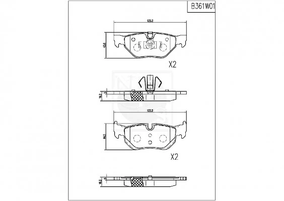 Compre Sapatas do freio traseiras de disco BMW 3 