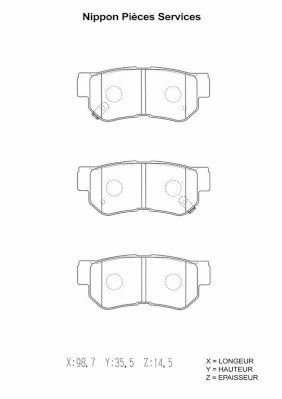 Sapatas do freio traseiras de disco KIA Magentis I GD