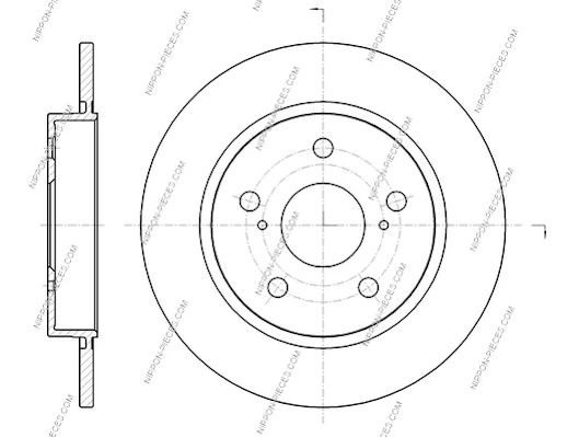  Disco do freio traseiro Toyota Auris UKP hatchback (E15) (2007 - 2013) UKP