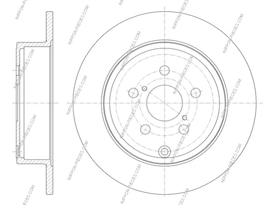Disco do freio traseiro para Toyota Auris UKP E15
