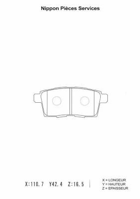  Sapatas do freio traseiras de disco Ford Edge I SUV (U387) (2006 - 2014) I