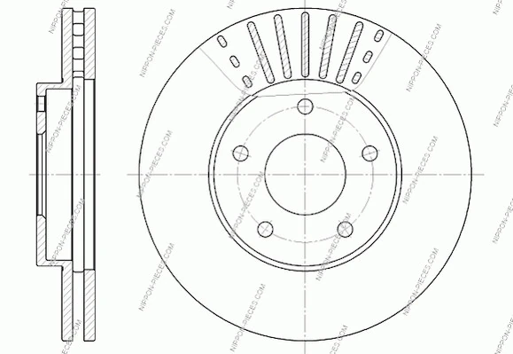  Disco do freio dianteiro Nissan Primera sedan (P12) (2002 - 2008) 