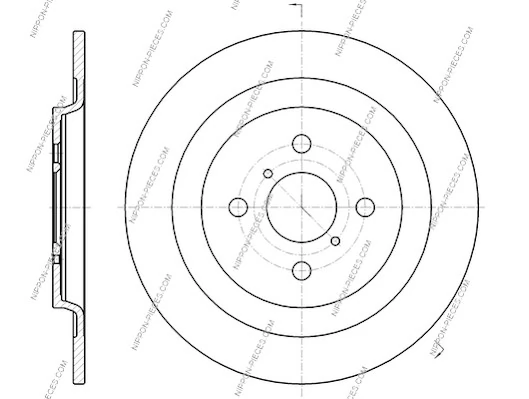 Disco do freio traseiro Toyota Yaris  P13