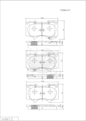  Sapatas do freio dianteiras de disco Toyota Hilux pick-up (KUN15) (2005 - 2012) 