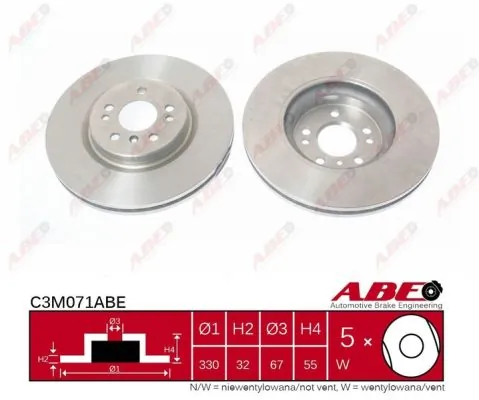 Тормоз дисковый передний ABE C3M071ABE цена, от 57.59 USD