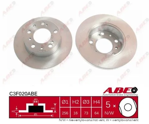 Тормоз дисковый передний ABE C3F020ABE цена, от 32.11 USD