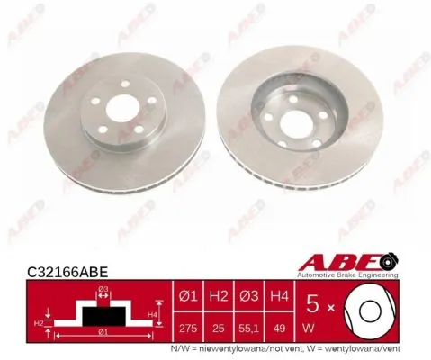 Тормоз дисковый передний ABE C32166ABE цена, от 29.29 USD