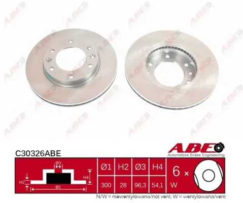 Тормоз дисковый передний ABE C30326ABE цена, от 48.37 USD