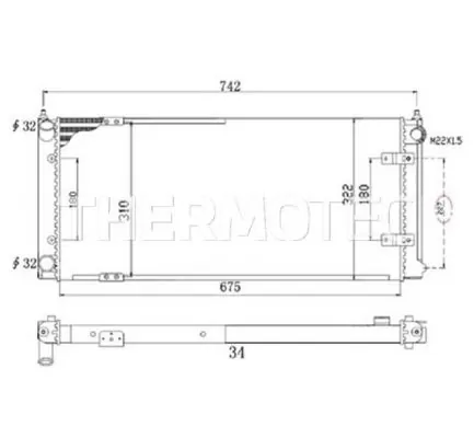 Радиатор охлаждения двигателя Thermotec D7W028TT цена, от 43.38 USD
