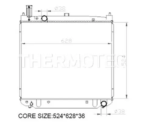 Радиатор охлаждения двигателя Thermotec D72017TT цена, от 130.97 USD