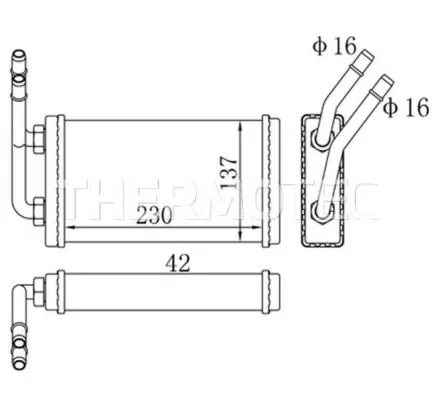 Радиатор печки (отопителя) Thermotec D6G010TT цена, от 36.17 USD