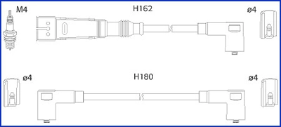 Провода зажигания Volkswagen Vento седан (1H2) (1991 - 1998) цена, от 50.41 USD