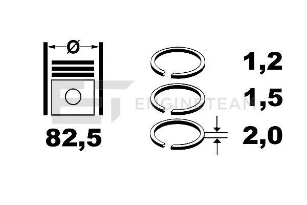 Купить 8950520000 NE/NPR Комплект поршневых колец на 1 цилиндр, стандарт