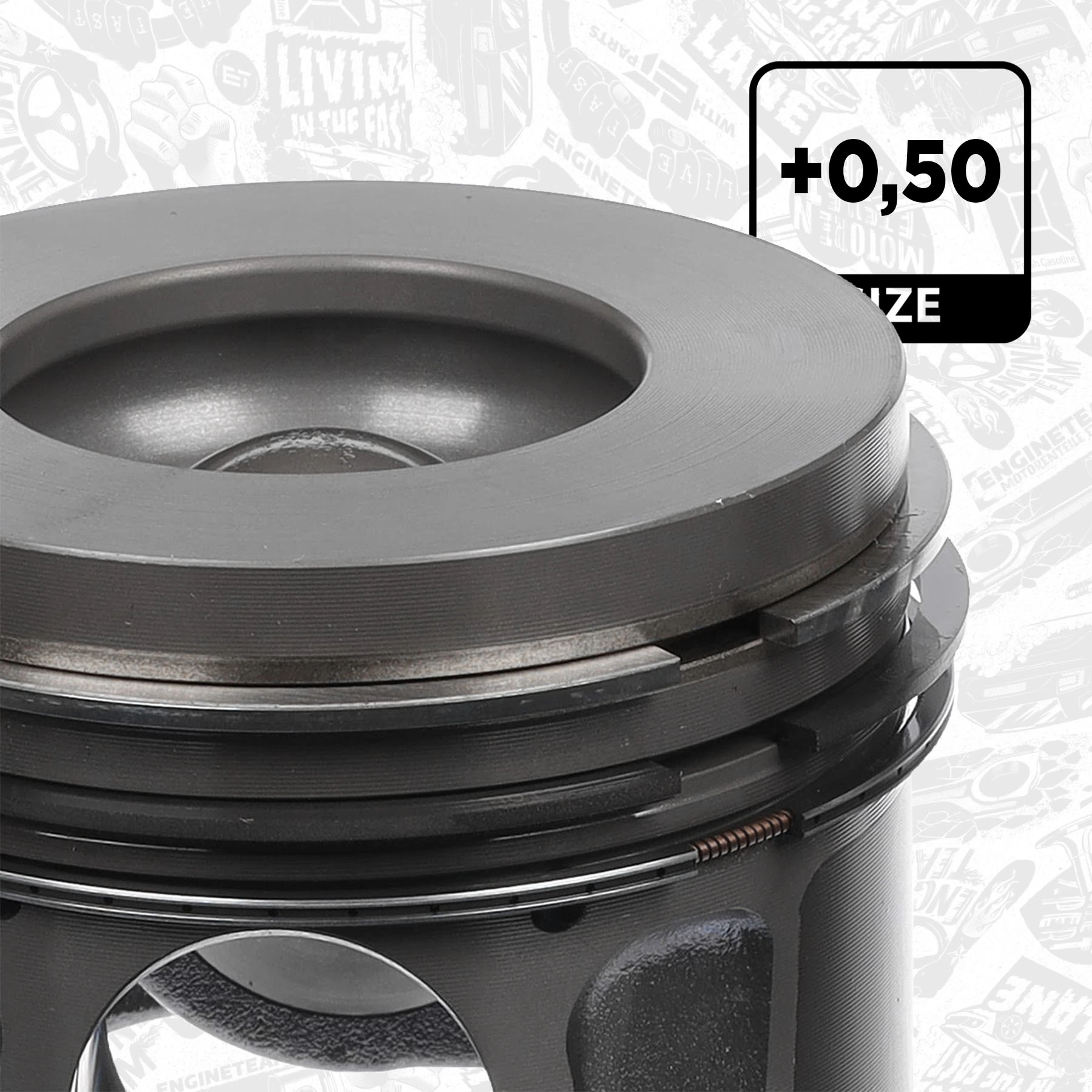 Поршень в комплекте на 1 цилиндр, 2-й ремонт (+0,50) Mahle Original 160702 цена, от 83.77 USD