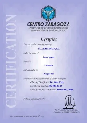 Capota Peugeot 407 6D