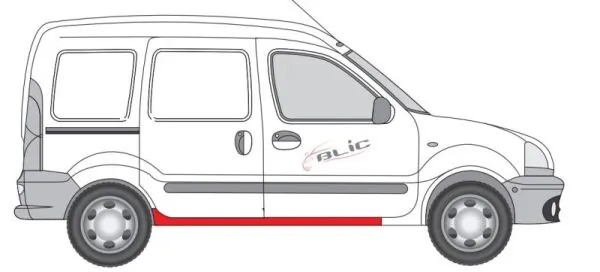 Порог внешний правый Renault Kangoo I фургон (FC0, FC1) (1998 - 2008) цена, от 74.89 USD