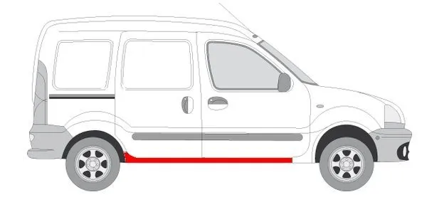 Порог наружний правый на Renault Kangoo I FC0, FC1