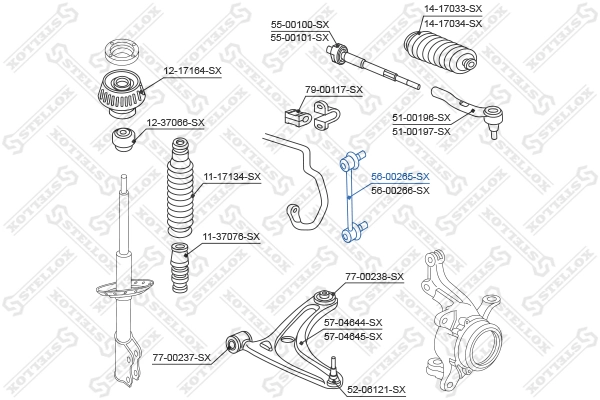 Стойка переднего стабилизатора левая QL0986P Q-top