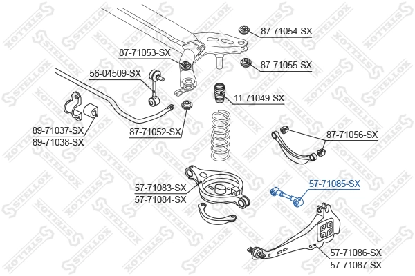 Тяга поперечная задней подвески GJ6A28500 GP