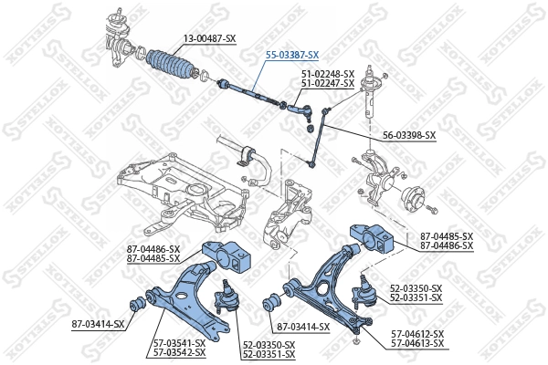 5503387SX Stellox Тяги рулевые