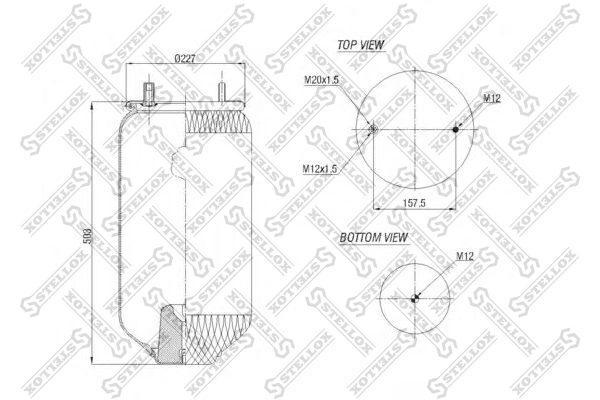 Рессора пневматической подвески Continental/Siemens 4159NP03 цена, от 52.25 USD