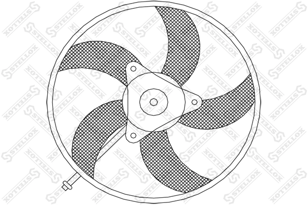  Ventilador elétrico de esfriamento montado (motor + roda de aletas) Volkswagen Golf III conversível (1E7) (1993 - 1998) III