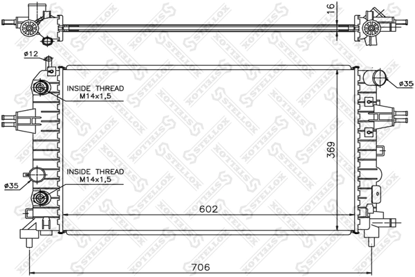Радиатор охлаждения двигателя Goodrem RH0300 цена, от 64.50 USD