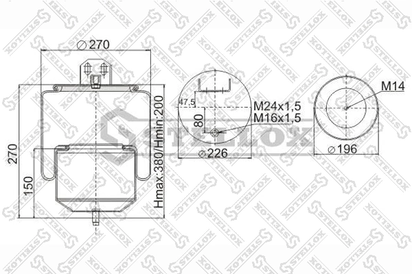Рессора пневматической подвески Blacktech RML77804 цена, от 25.16 USD