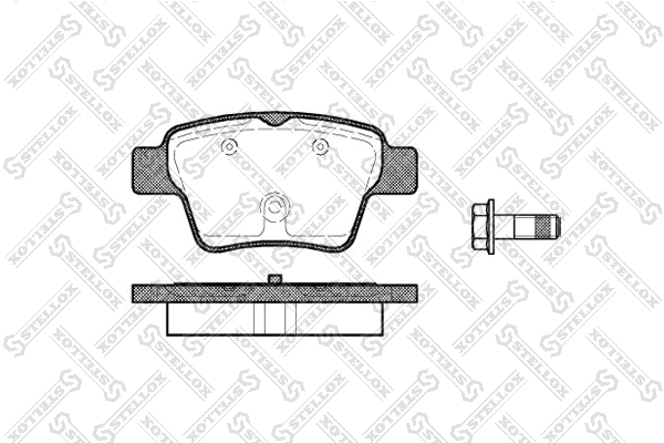 Колодки тормозные задние дисковые STELLOX 1149000BSX